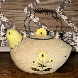 1970s Stylecraft Bradshaw International figural pottery bird teapot Japan